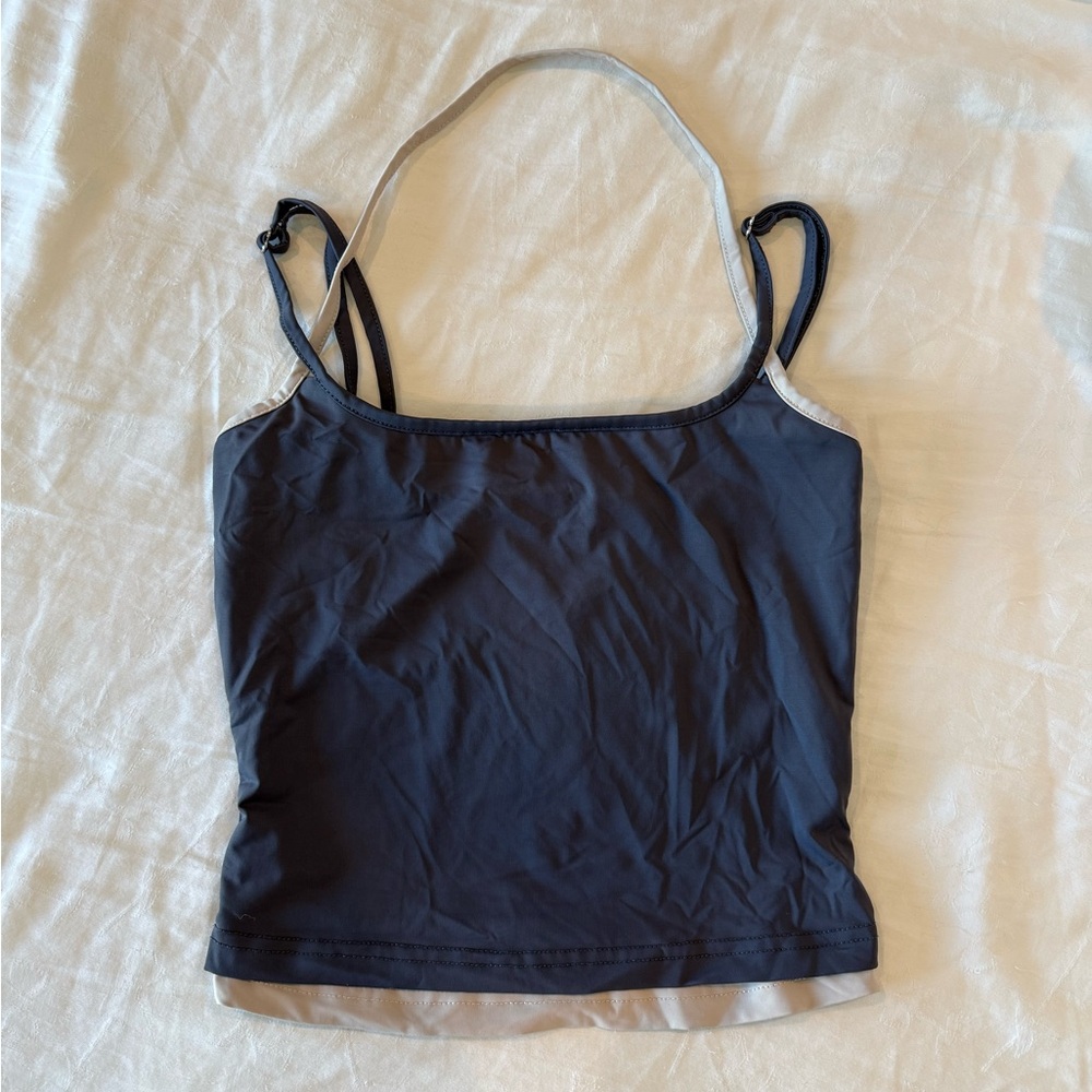 Princess Polly slinky double straps cami top in charcoal